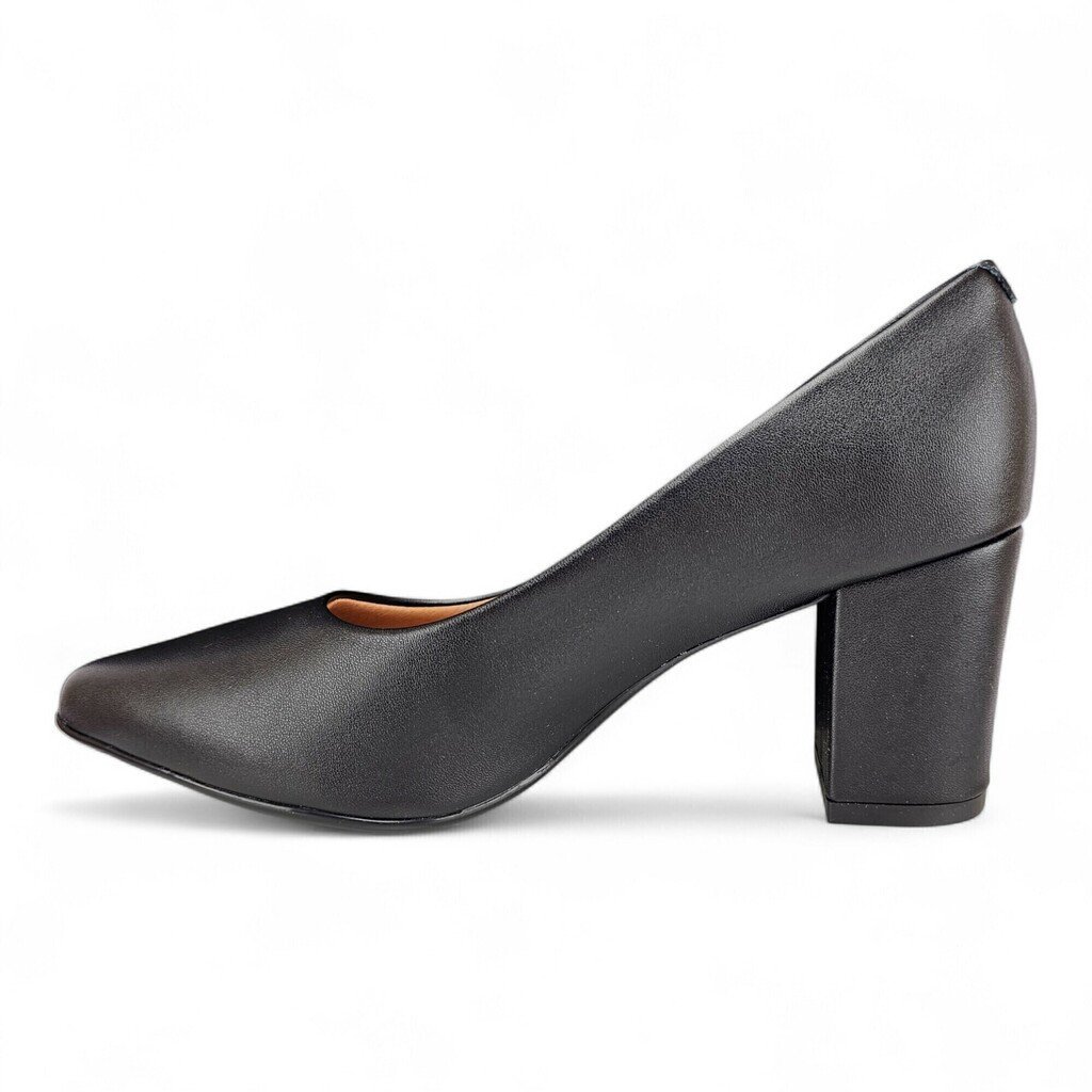 Sapato Feminino Vizzano Scarpin Salto Bloco Médio - 1290500 Preto 3