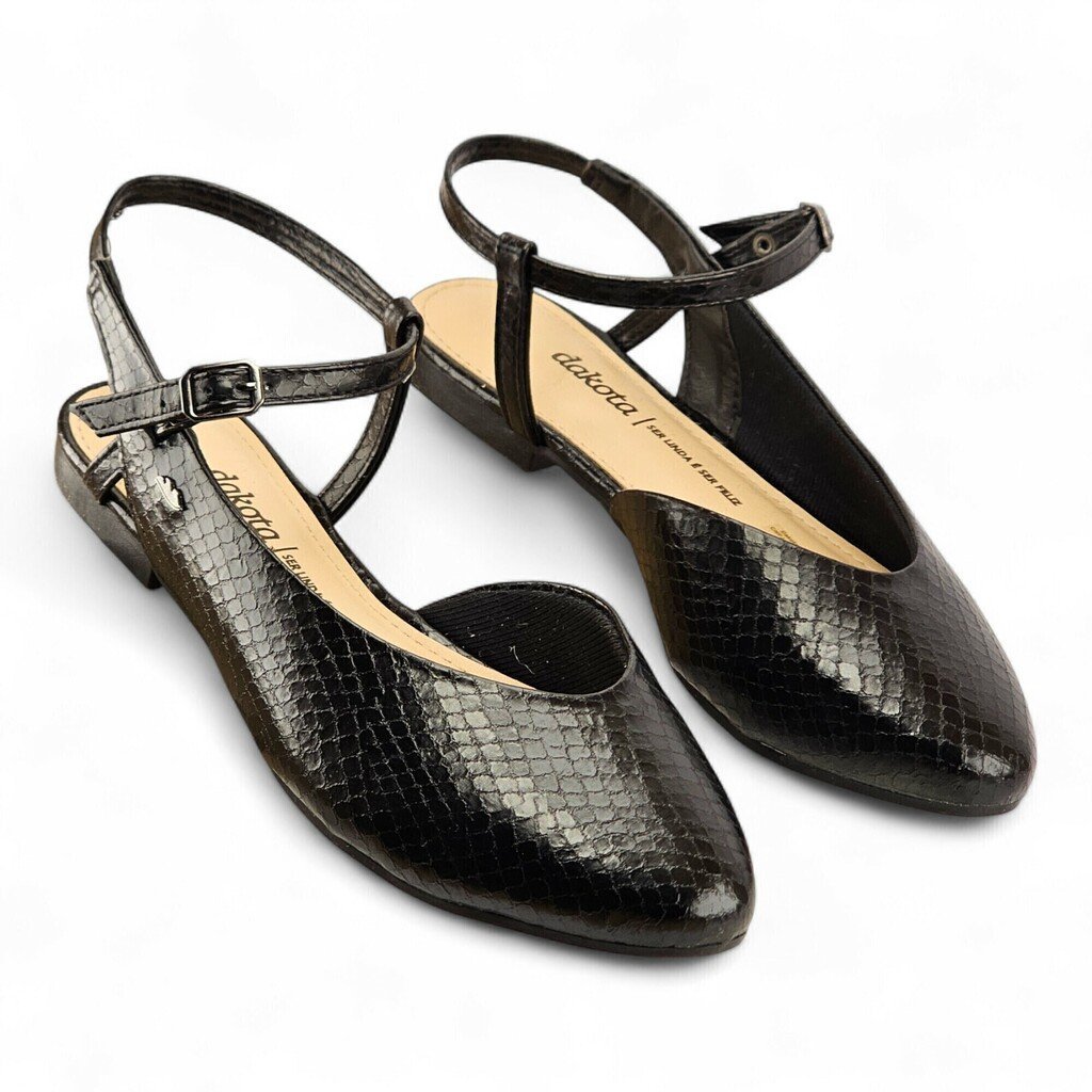 Sapatilha Feminina Dakota Slingback Bico Fino - G9834 Preto 3