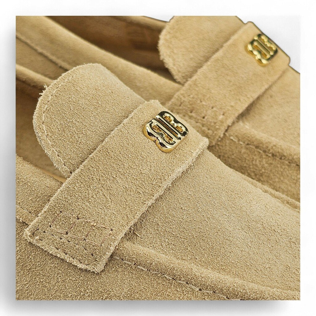 Sapato Feminino Bottero Mocassim Couro Camurça Detalhe Solado de Corda - 374404 Bege 4