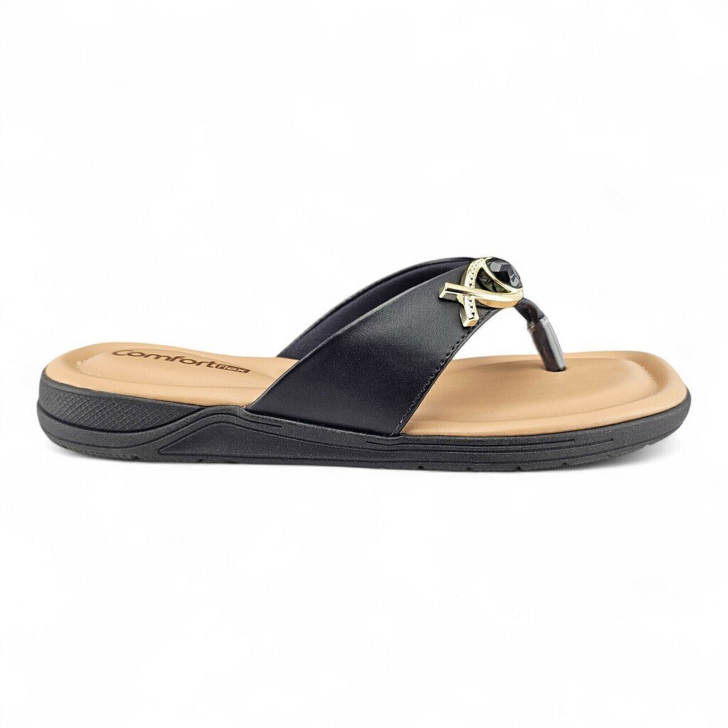 Tamanco Feminino Comfortflex Dedo com Pedra - 2580401