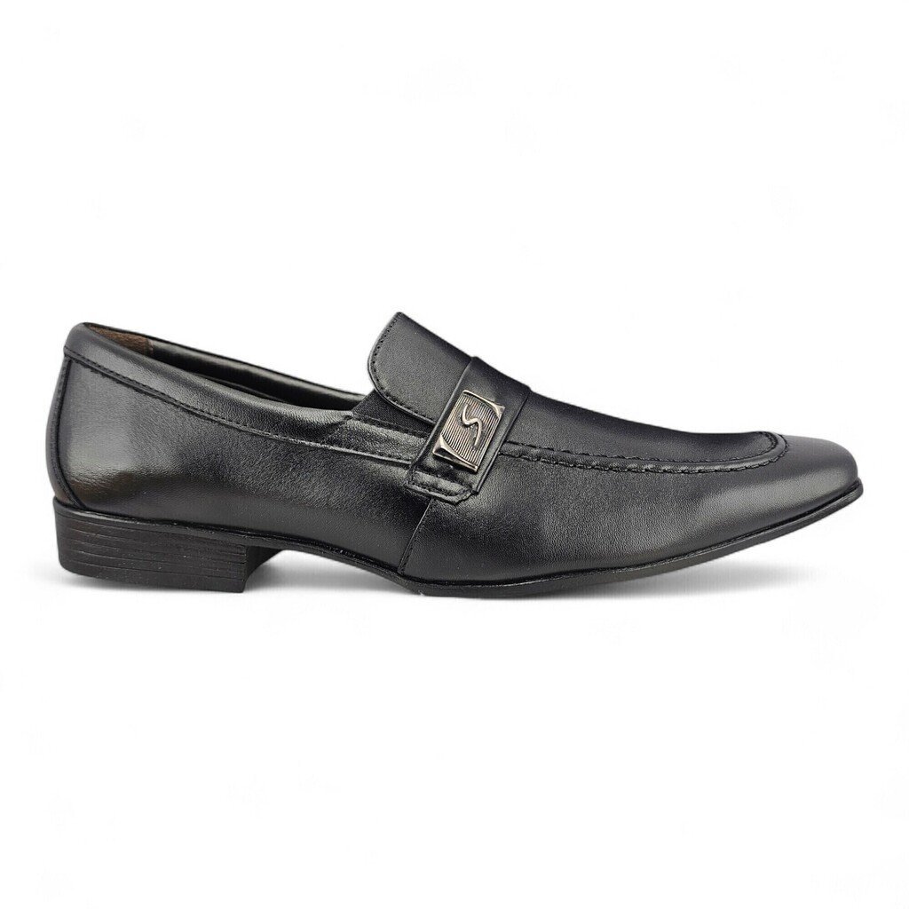 Sapato Masculino Sândalo Social Ives em Couro com Detalhes - -495010