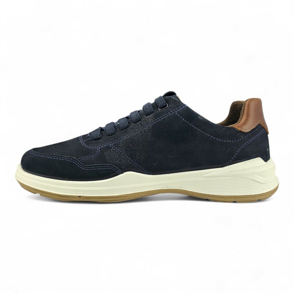 Sapatênis Masculino Pegada Couro Zíper Lateral Amortech - 110507 Azul Marinho 4