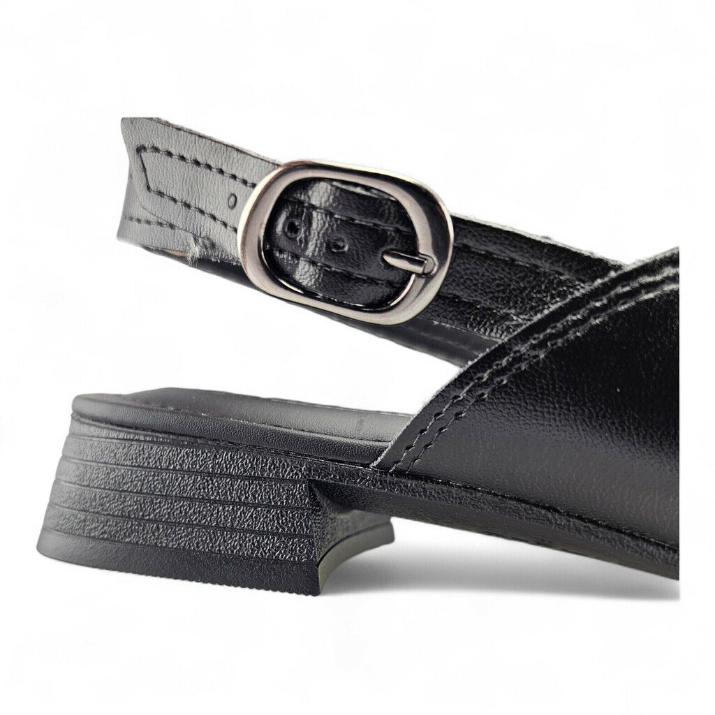 Sandália Feminina Dakota Lisa com Tiras e Brilho Salto Baixo - Y9481 Preto 5