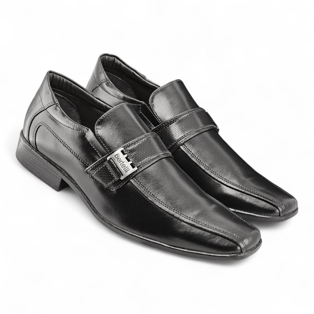 Sapato Masculino Bertelli Social Bertelli Bico Alongado - -70181 Preto 3