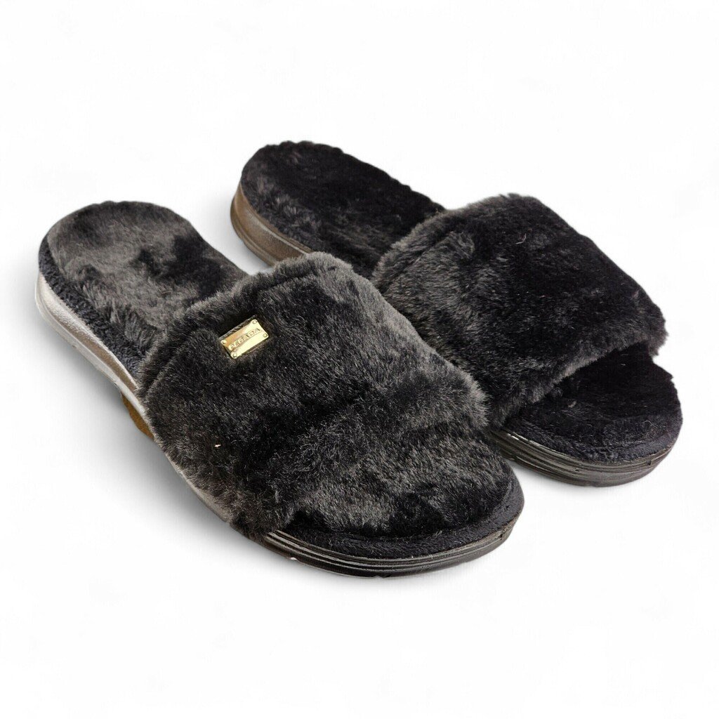 Chinelo Feminino Pegada Gaspea Atoalhado Pele - 266008 Preto 2
