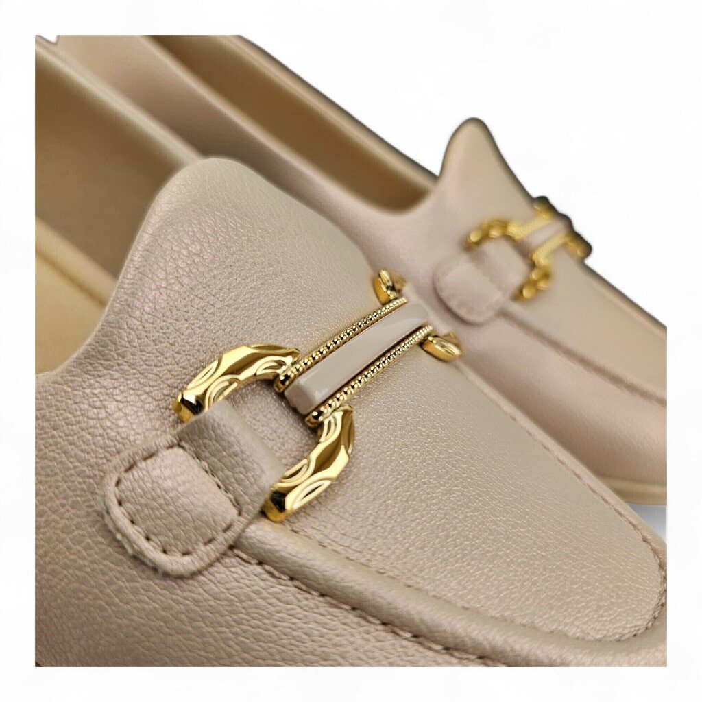 Sapatilha Feminina Comfortflex Detalhe Dourado - 2463404 Bege 3