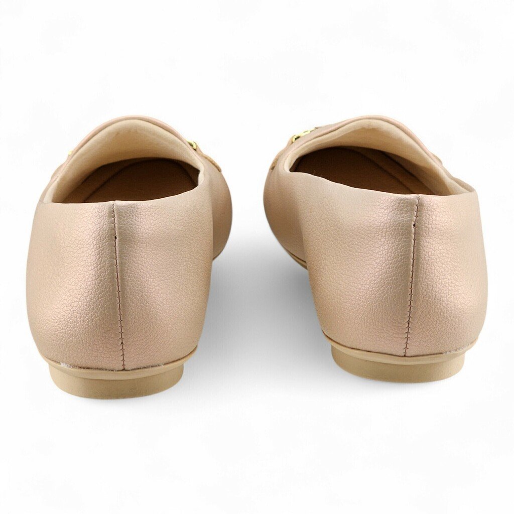 Sapatilha Feminina Comfortflex Detalhe Dourado - 2463404 Bege 4