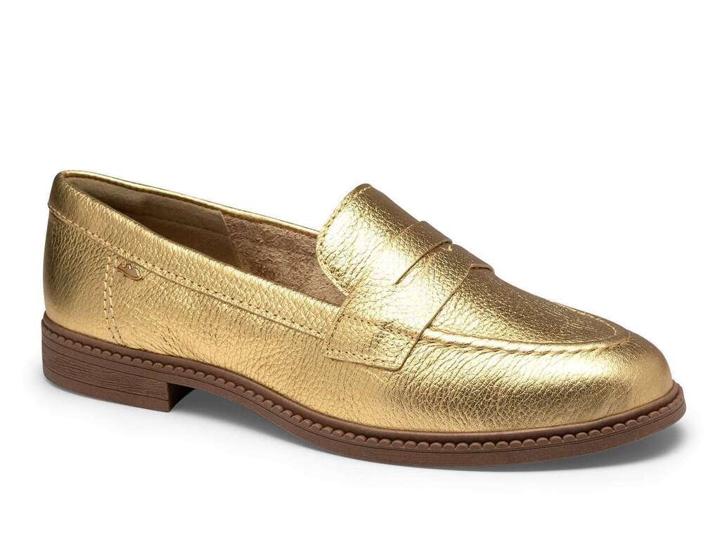 Sapato Feminino Dakota Mocassim Couro Dourado - DA261 Dourado 1