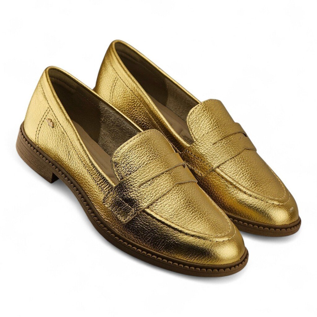 Sapato Feminino Dakota Mocassim Couro Dourado - DA261 Dourado 4