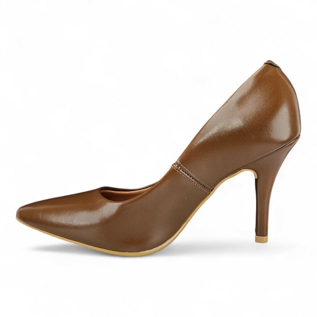 Sapato Feminino Vizzano Scarpin Salto Alto Fino - 11841101 Marrom 2