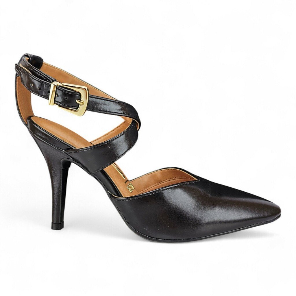 Sapato Feminino Vizzano Scarpin Aberto Transpassado - 11841716