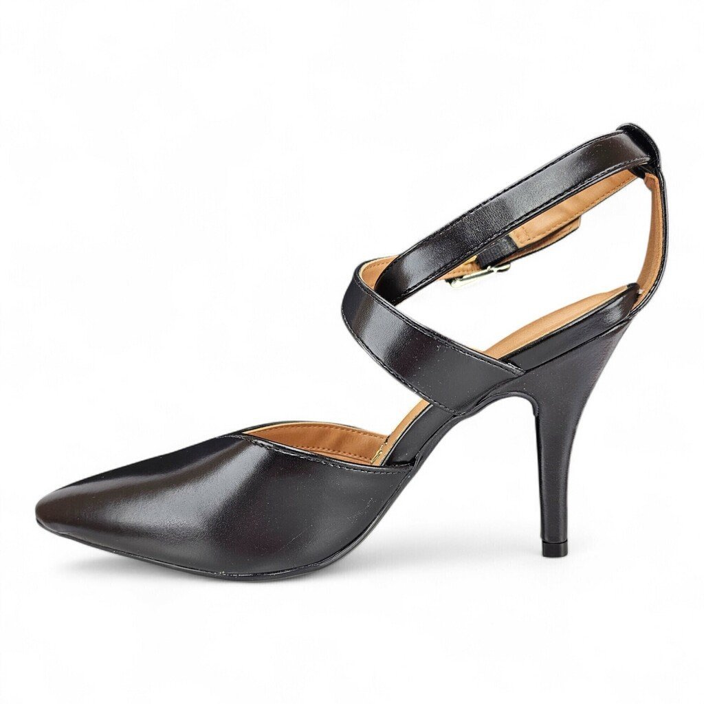 Sapato Feminino Vizzano Scarpin Aberto Transpassado - 11841716 Preto 2