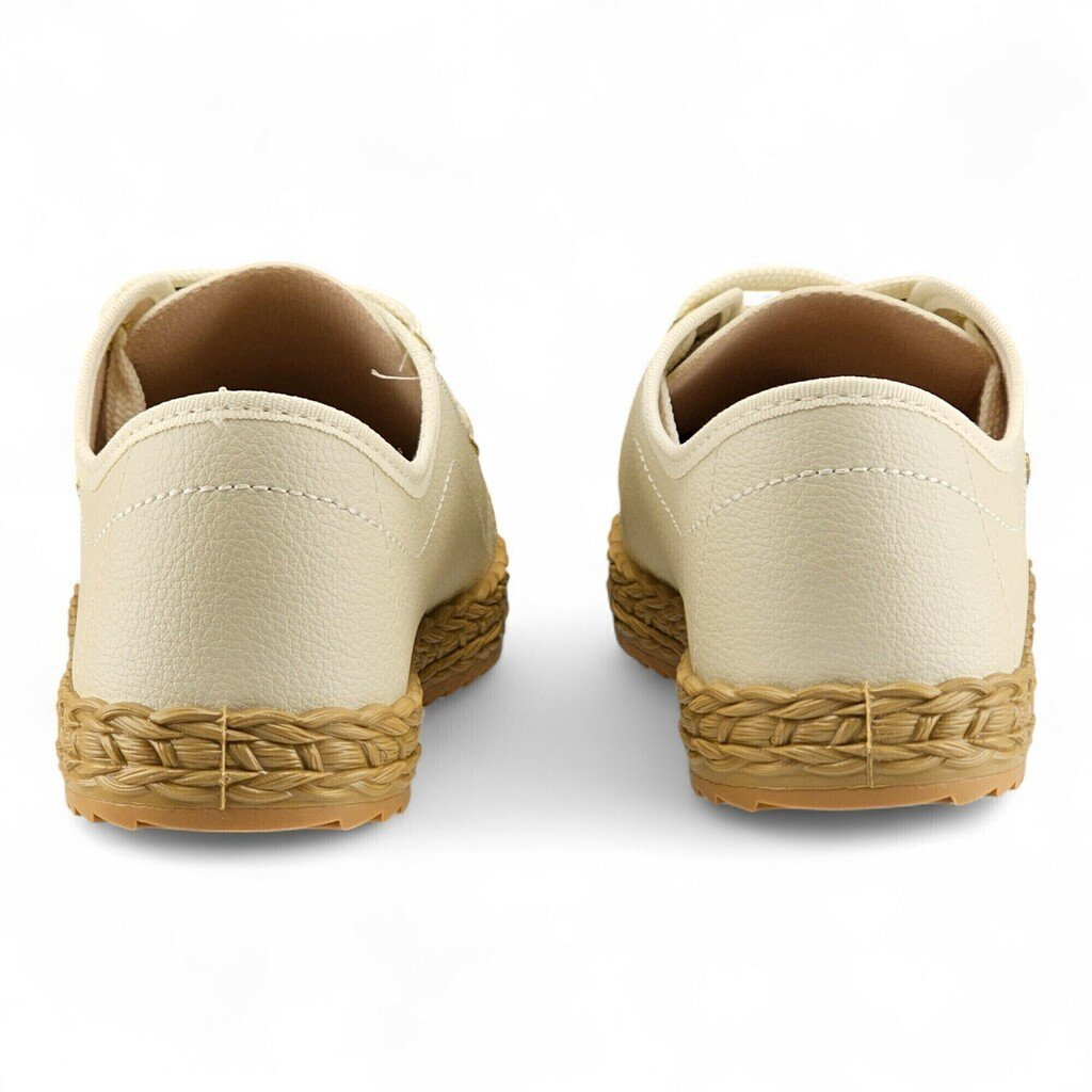 Tênis Feminino Moleca Napa Detalhe Pesp Sola Alta Trabalhado Relevo - 5696332 Creme 4