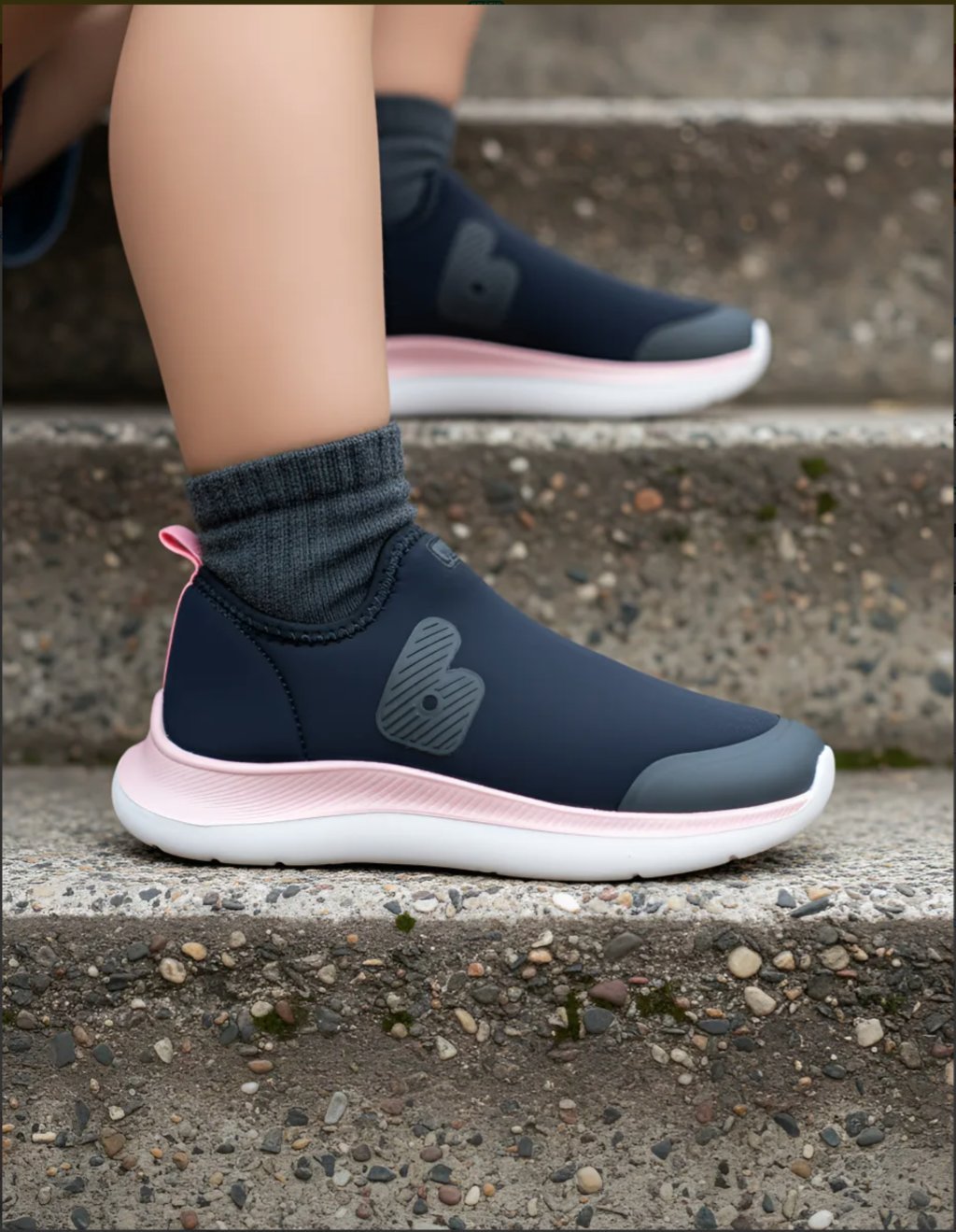 Tênis Infantil Menina Bibi Slip On Rosa Elastano Respirável Versátil Moderno - 1167422 Preto 2