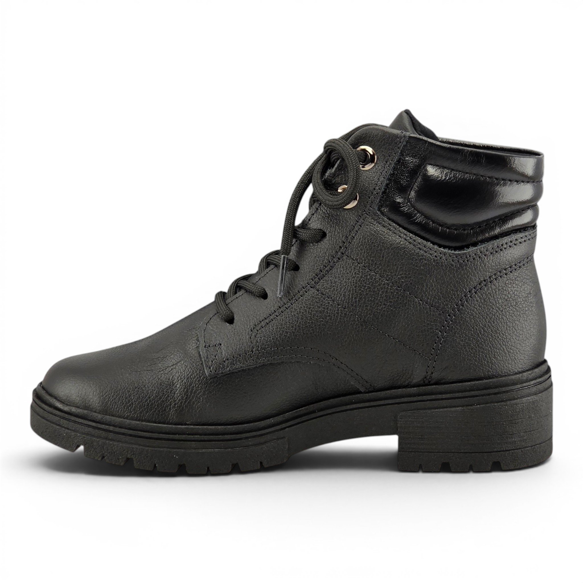 Bota Feminina Dakota Coturno com Cadarço e Pesponto Tratorada - D0451 Preto 2
