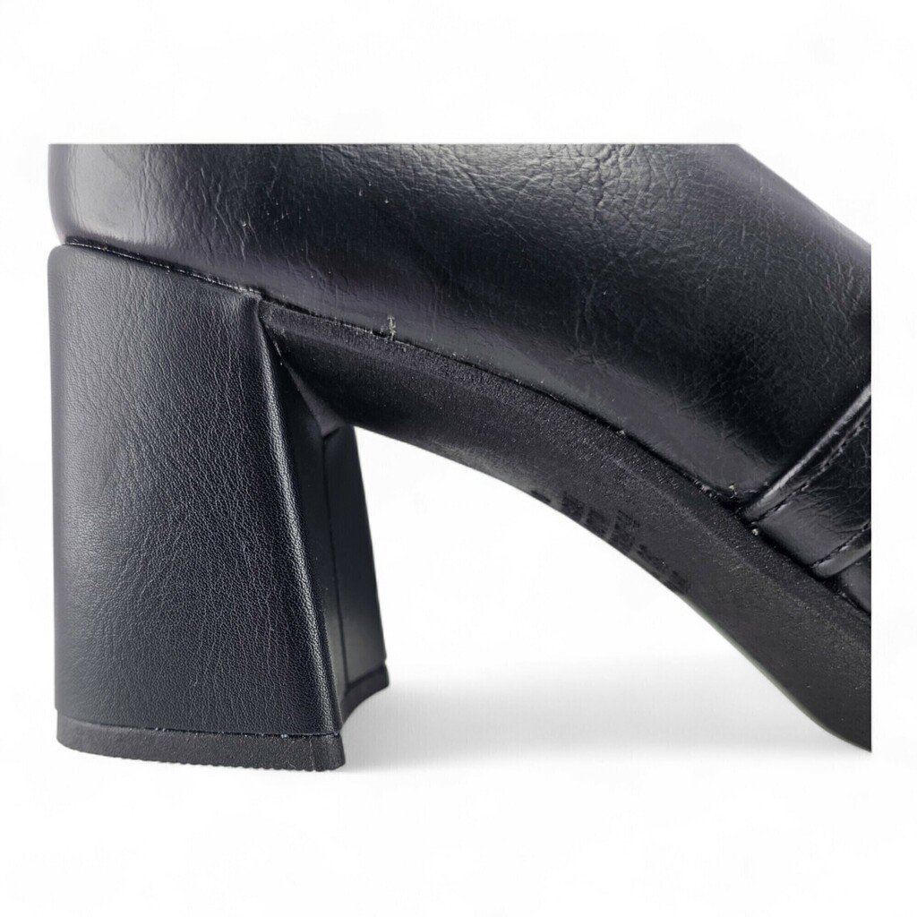 Sapato Feminino Dakota Boneca Salto Bloco com Fivela Pedraria - D0282 Preto 4