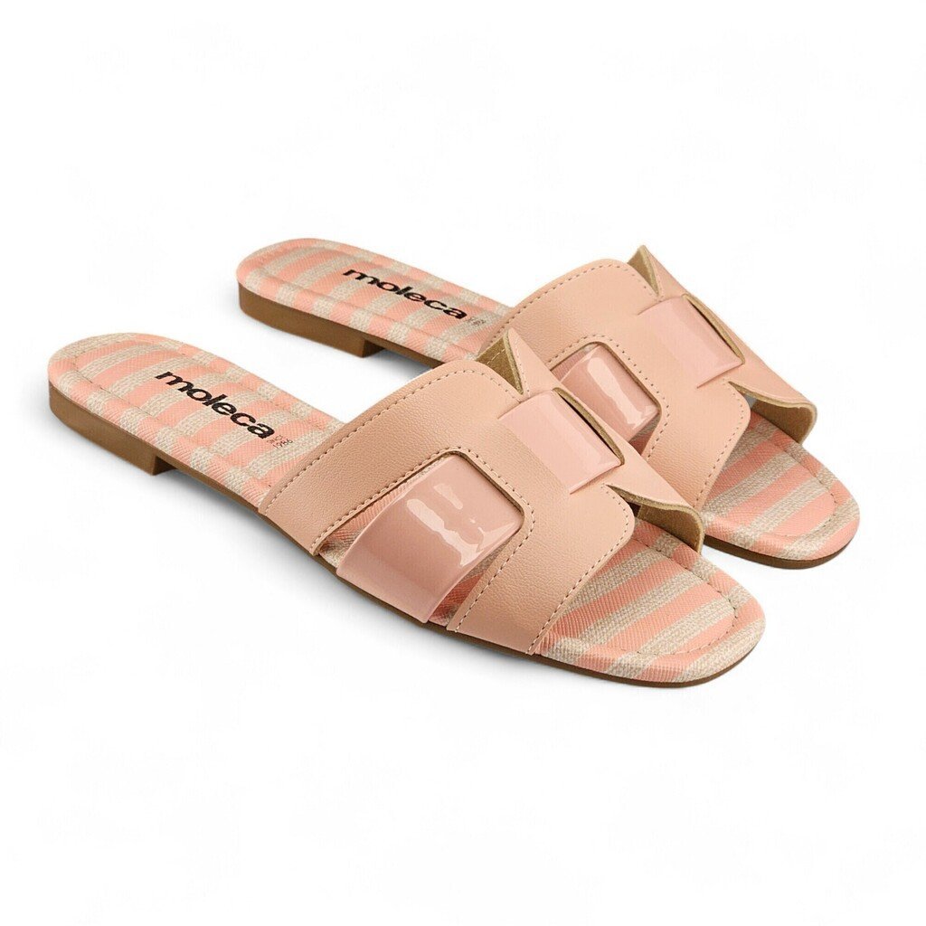Tamanco Feminino Moleca Napa Turim Verniz SL Listra - 5435653 Rosa 3