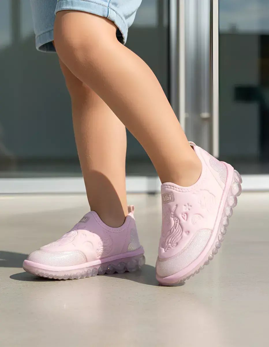 Tênis Infantil Menina Bibi Slip On Glitter Unicórnio Roller 2 0 Lilás Confortável - 1155360 Rosa 7