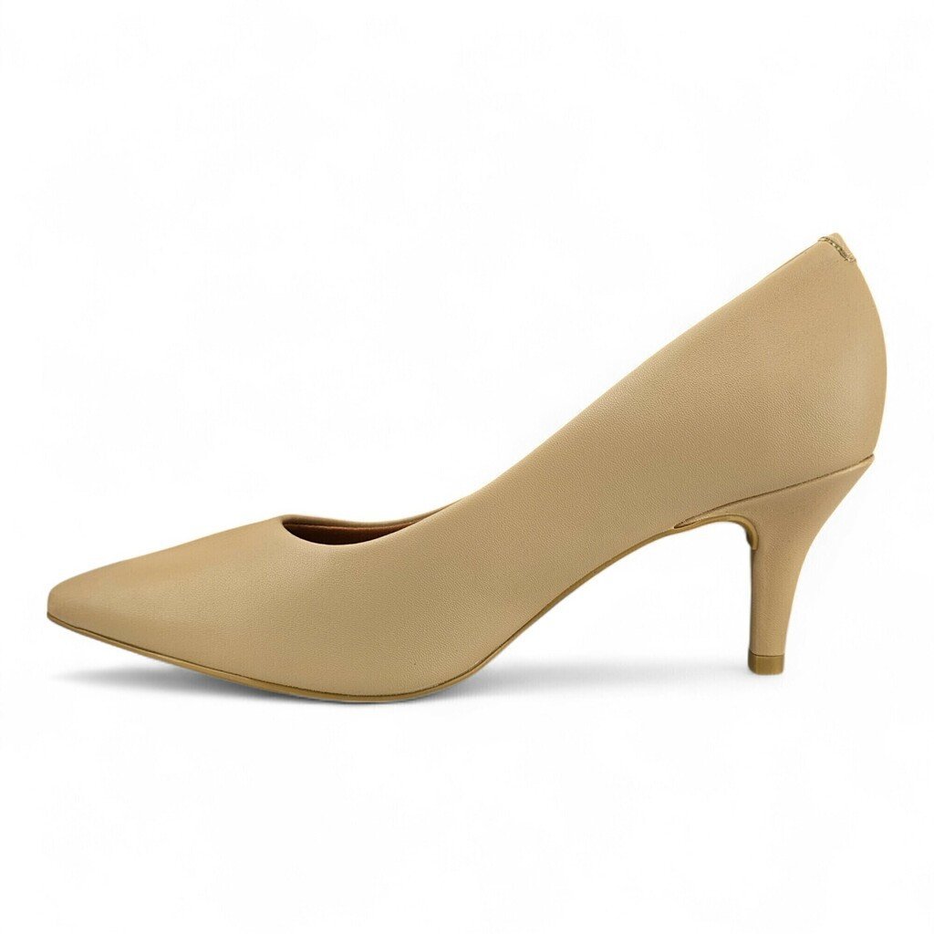 Sapato Feminino Vizzano Scarpin Pelica Salto Fino Médio - 1185702 Bege 2