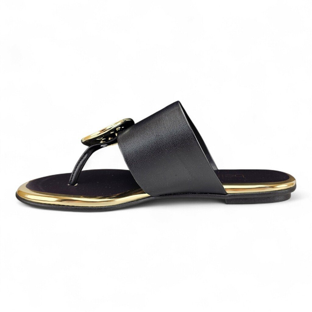 Tamanco Feminino Beira Rio Beira Rio Tira Larga Circulo Dourado - 8367657 Preto 2