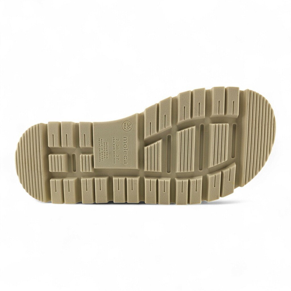 Sandália Feminina Moleca Flat Três Tiras Fecho Velcro - 5504109 Branco 5