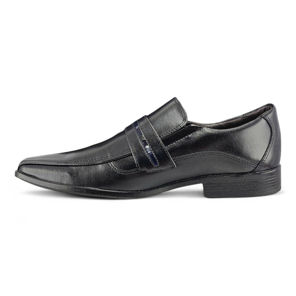 Sapato Masculino Bertelli Social Bico Quadrado Slip On - -70221 Preto 2