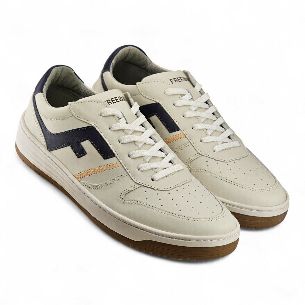 Sapatênis Masculino Freeway 7040 Couro Sola Alta Pesponto - 7040mrf Marfim 2
