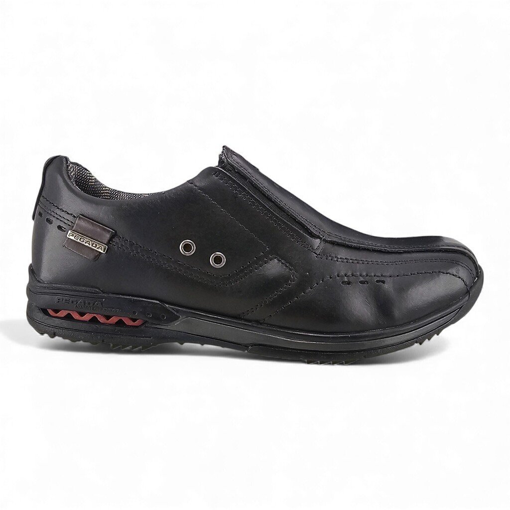 Sapatênis Masculino Pegada Amortech Couro Preto - 114859