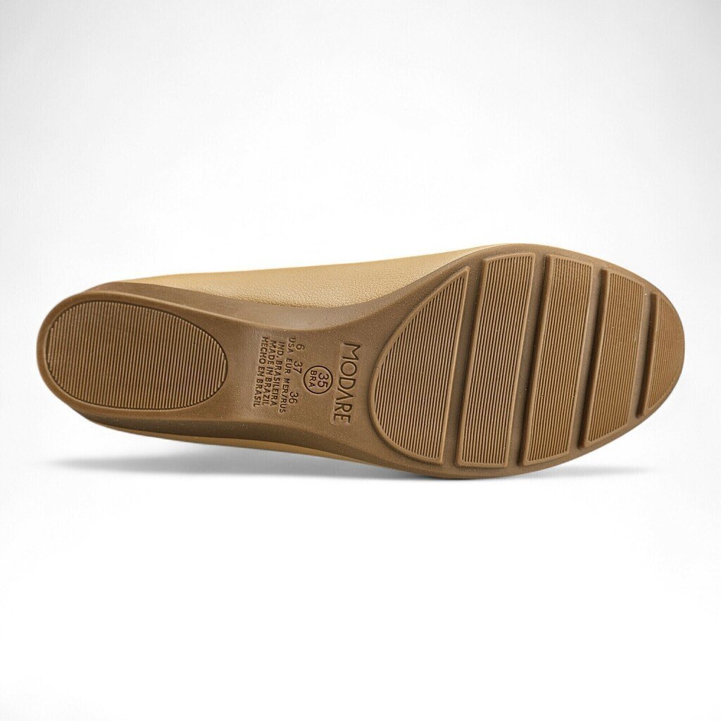 Sapato Feminino Modare Anabela Fivela Dourada - 7014287 Bege 5