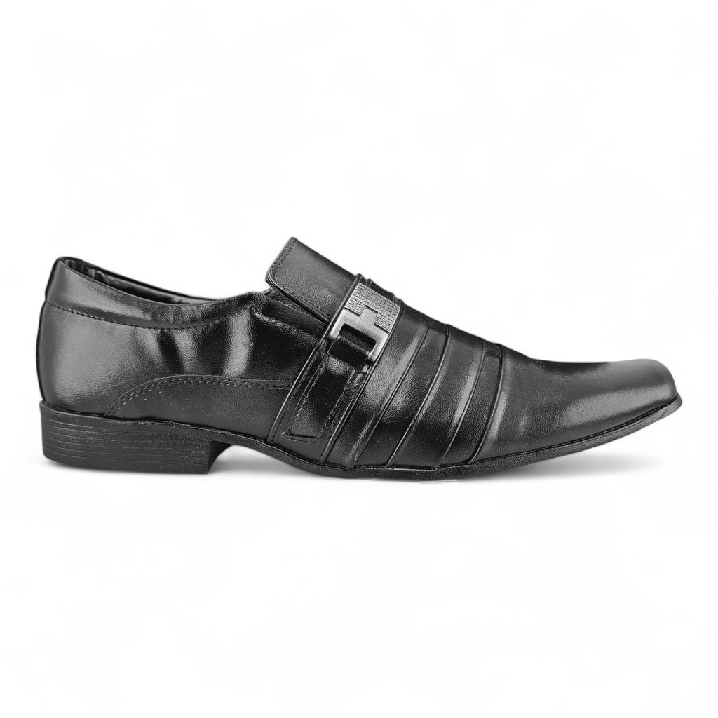 Sapato Masculino Bertelli Social Bico Quadrado Preto - -70019
