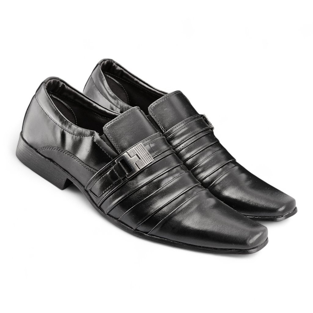 Sapato Masculino Bertelli Social Bico Quadrado Preto - -70019 Preto 3