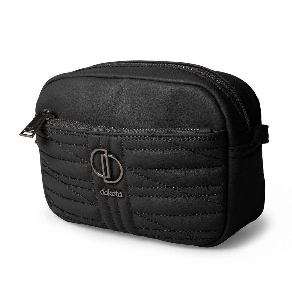 Bolsa Feminina Dakota Transversal Matelassê com Detalhes em Metal e Zíper Frontal - DK181