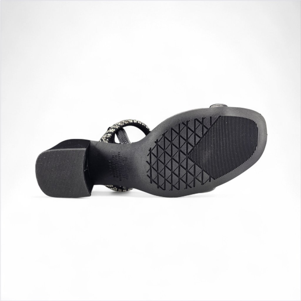 Sandália Feminina Dakota Salto Bloco Tira Pedras/Strass - Y9962 Preto 7