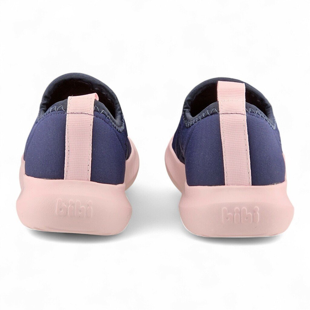 Tênis Infantil Menina Bibi Slip On Matelassê Coração Flores Sistema Calce Fácil Rápido - 1232107 Azul Marinho 4