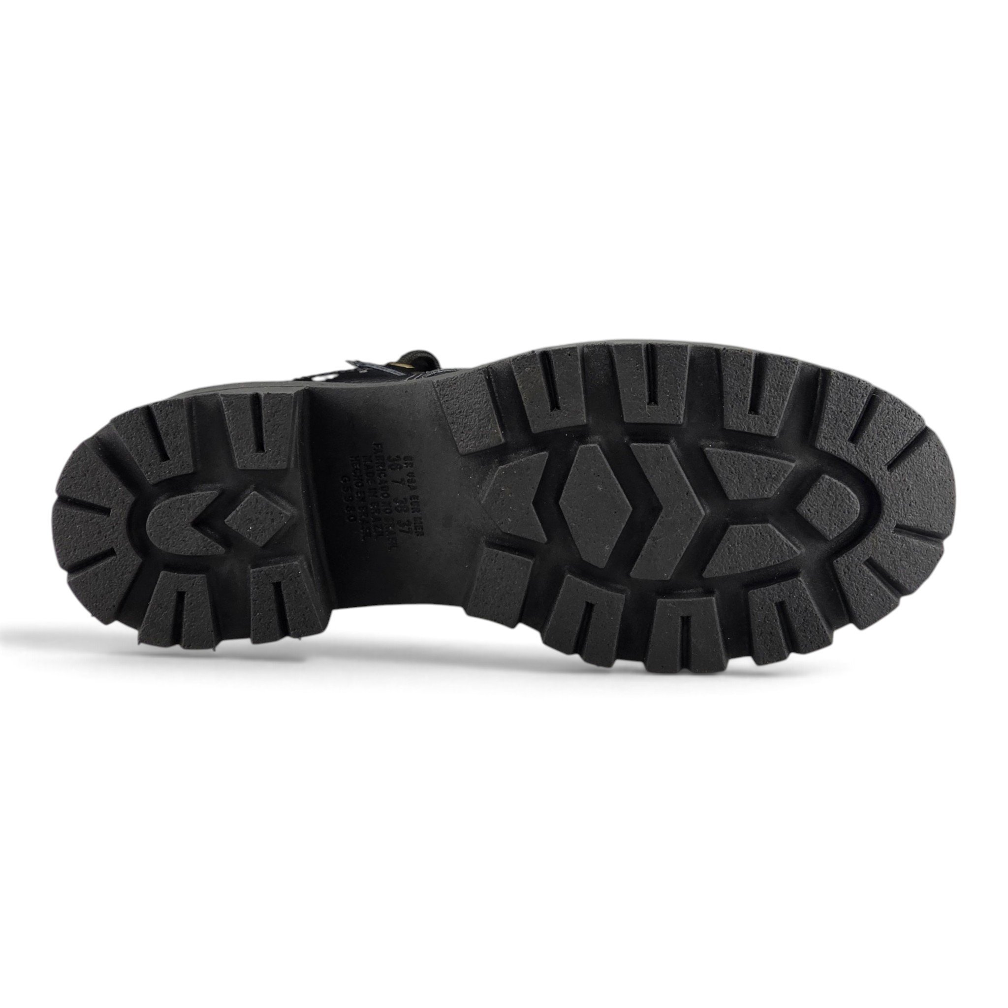Bota Feminina Dakota Coturno Sola Tratorada Detalhe Pingente Cadarço - d2562 Preto 6