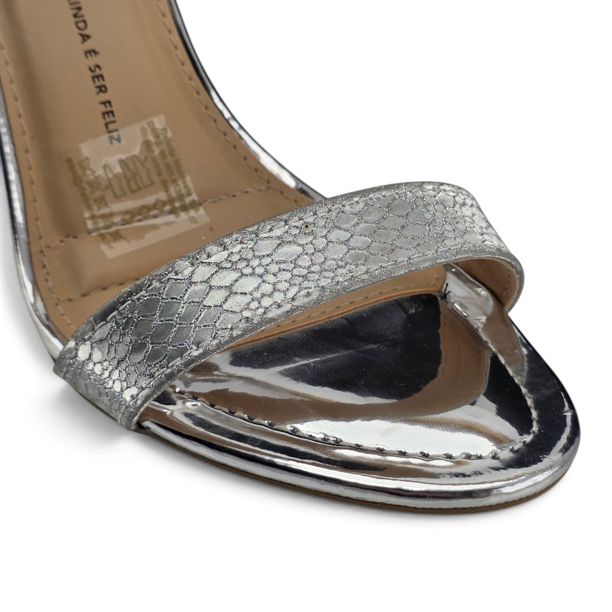 Sandália Feminino Dakota  Guzzi salto 9cm Metálico - y8451 Prata 6