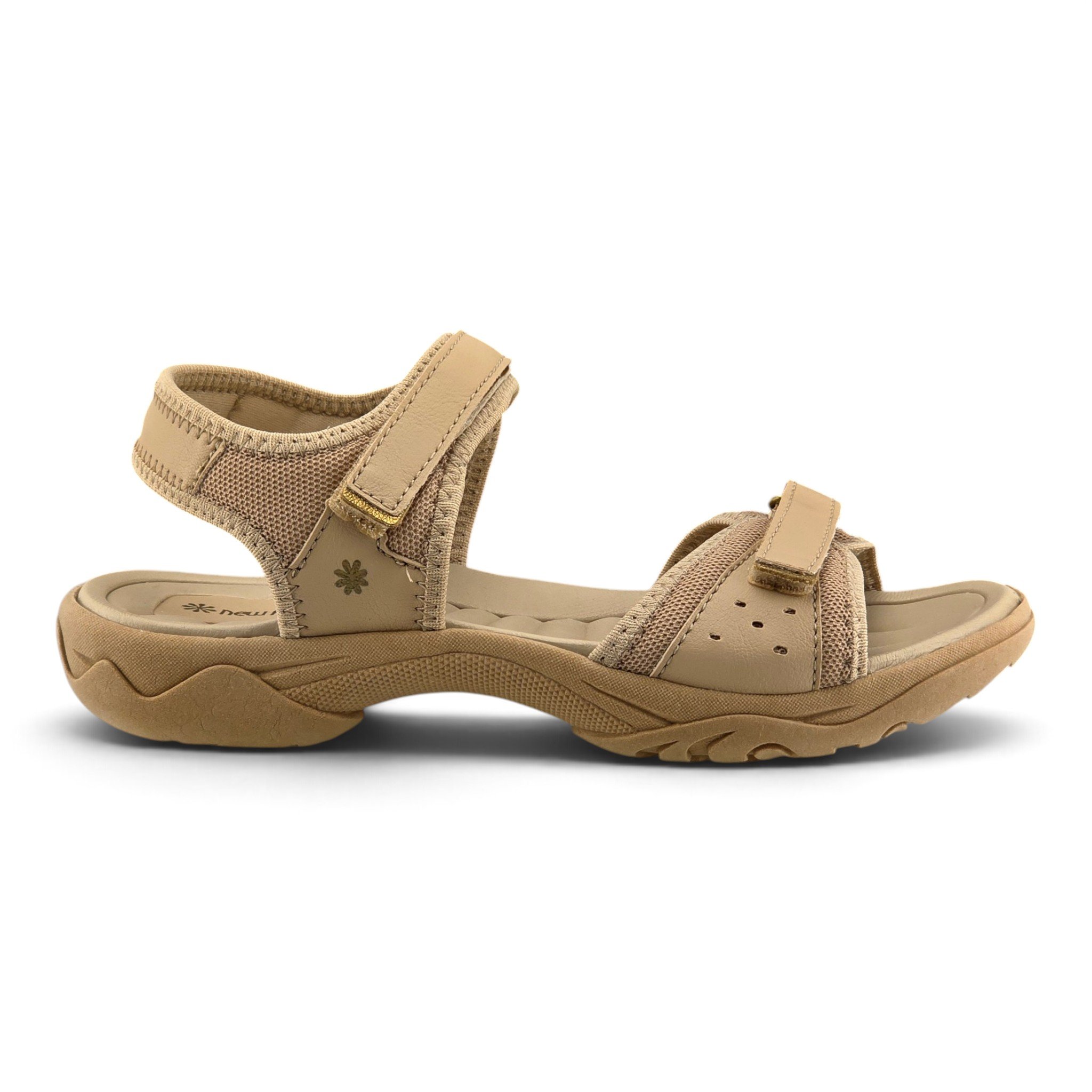 Sandalia Feminina Ortopédica New Face Papete Tecido Fechamento  Velcro - 25308