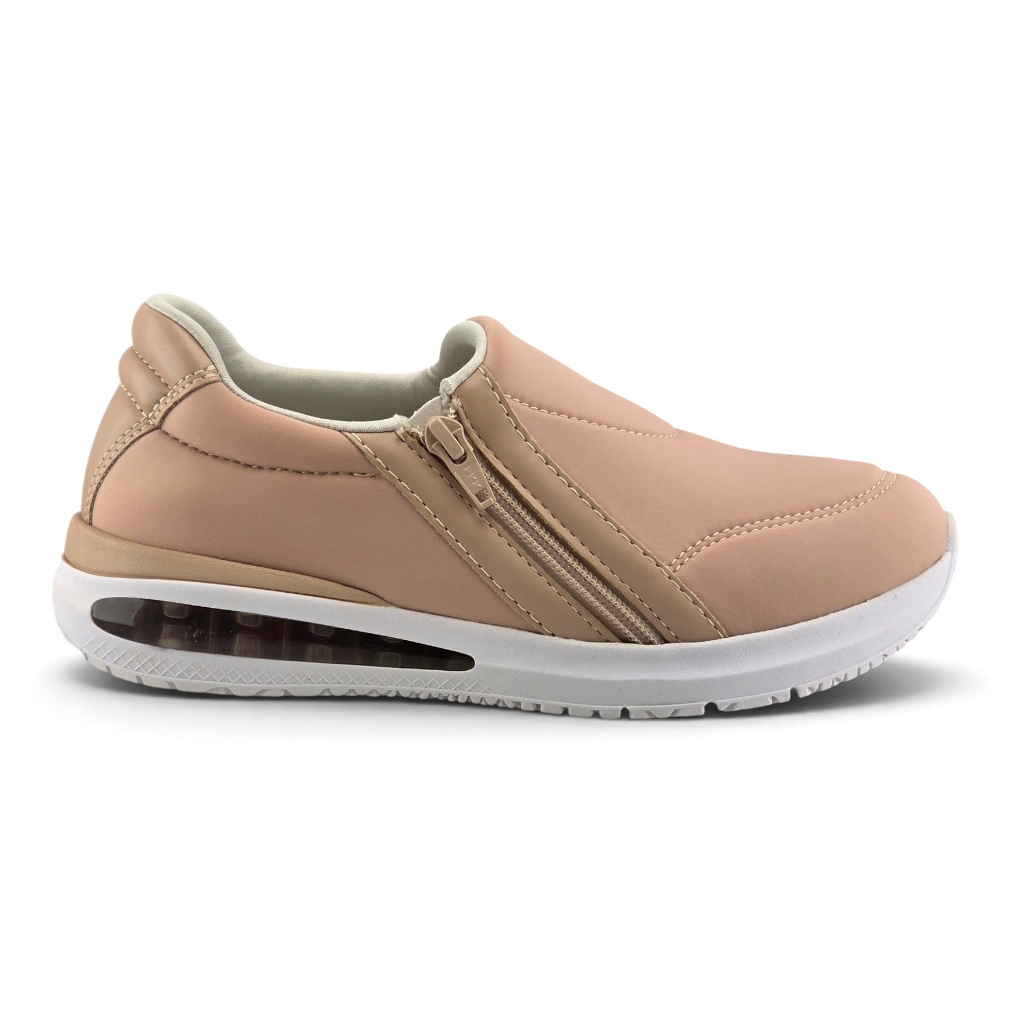 Tenis Feminino Comfortflex Soft Ziper Lateral Sola com Gel - 2448401