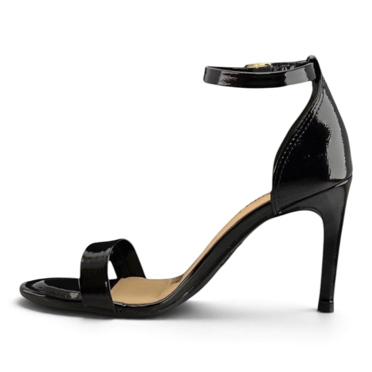 Sandália Feminina Dakota Verniz Salto Alto Fino 9 cm Fechamento Por Fivela No Tornozelo - y8452 Preto 3