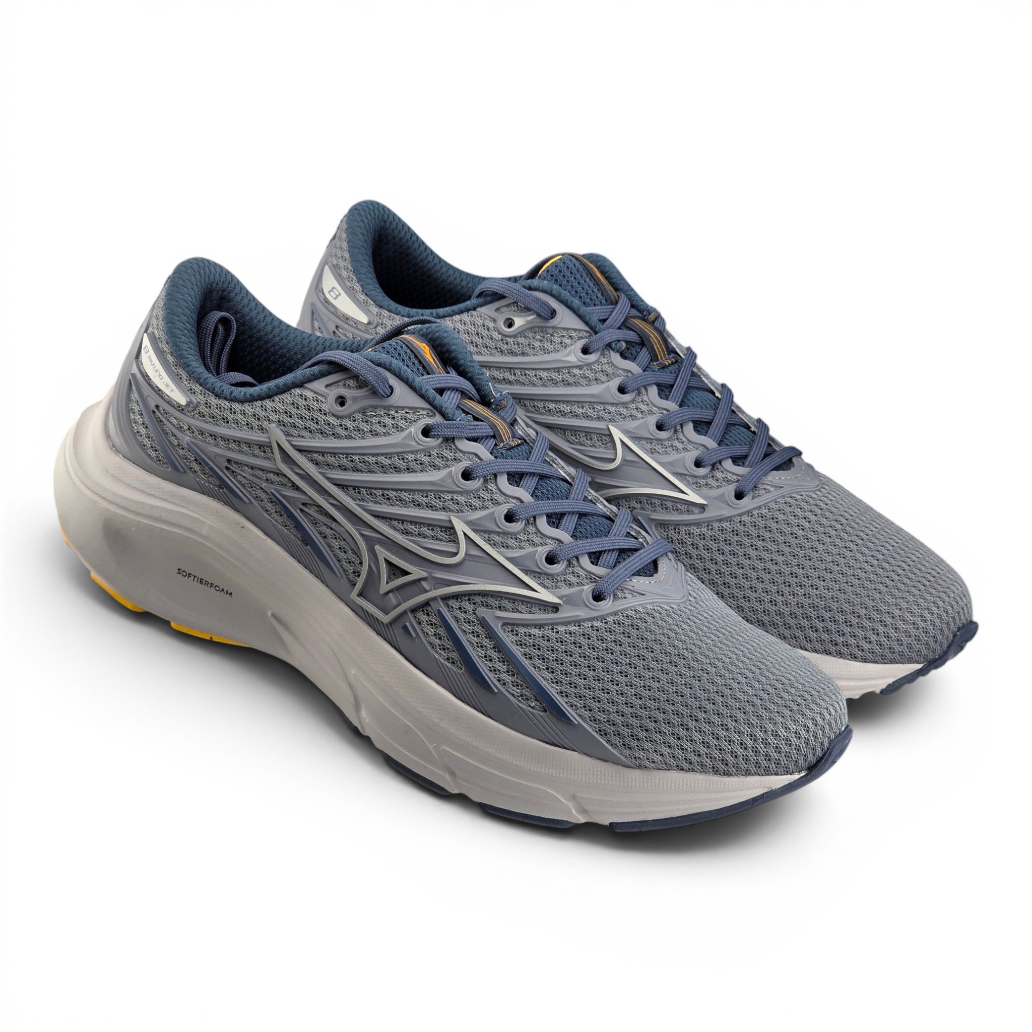 Tênis Mizuno 101043043 Jet 8 Mesh softierfoam cinza/amarelo Cinza 7