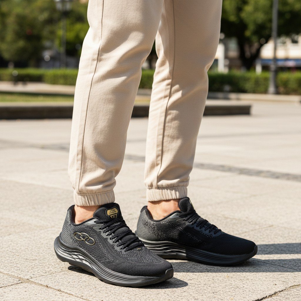 Tenis Olympikus Index 4 Knit Evasense Cor Preto Preto 2