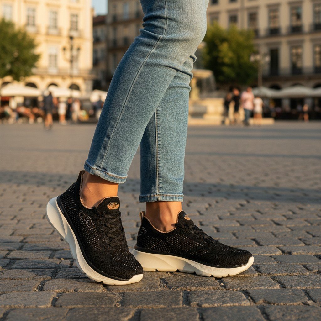 Tenis Feminino Olympikus Era Knit Sola Eleva+ Preto Conforto Estilo e Performance no Seu Dia Preto 2
