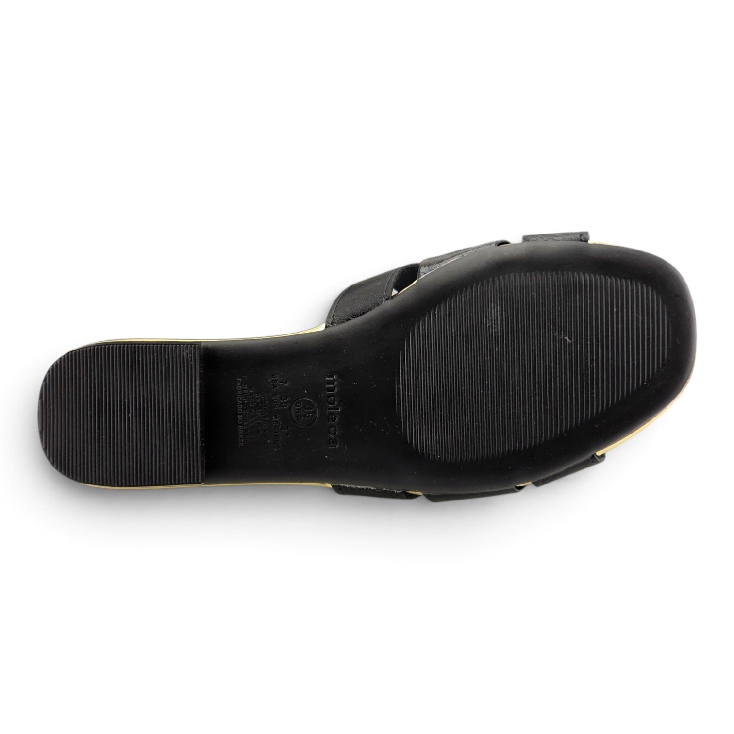 Tamanco Feminino Moleca Rasteira Napa Verniz Sola Detalhe Metal - 5435553 Preto 8