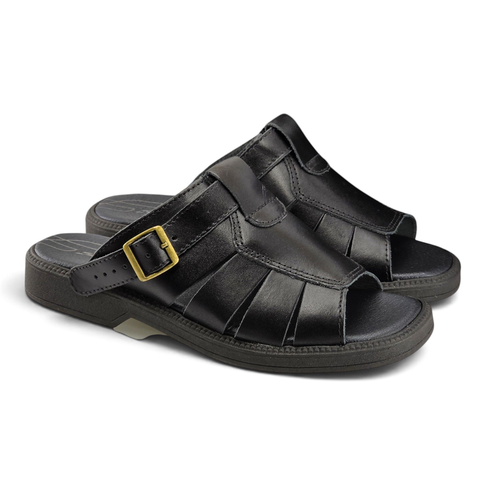 Chinelo Que Vira Sandália Masculino Itapuã em Couro - 1603 Preto 4