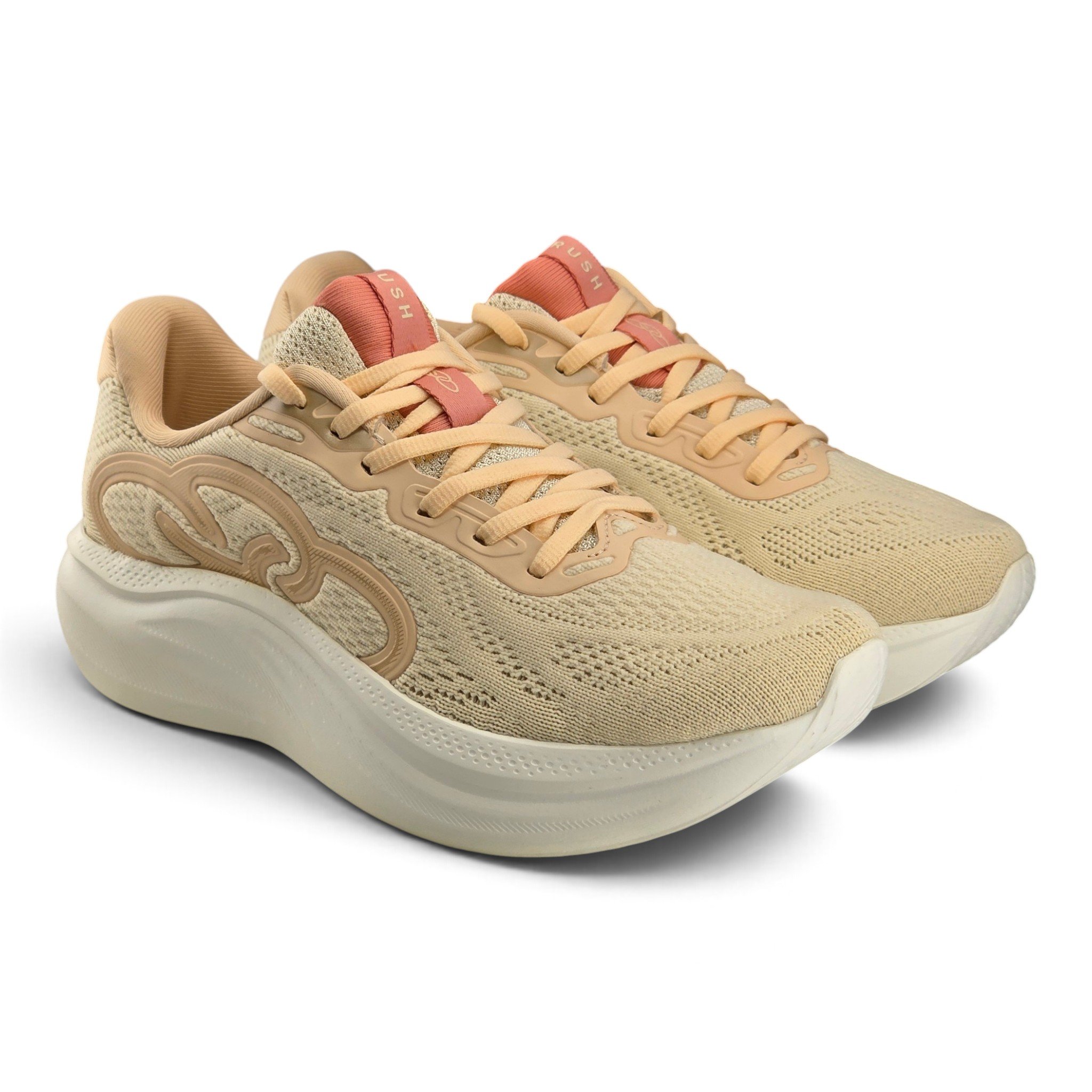 Tênis Feminino Olympikus Rush Mesh Sola Alta cor Bege Bege 4