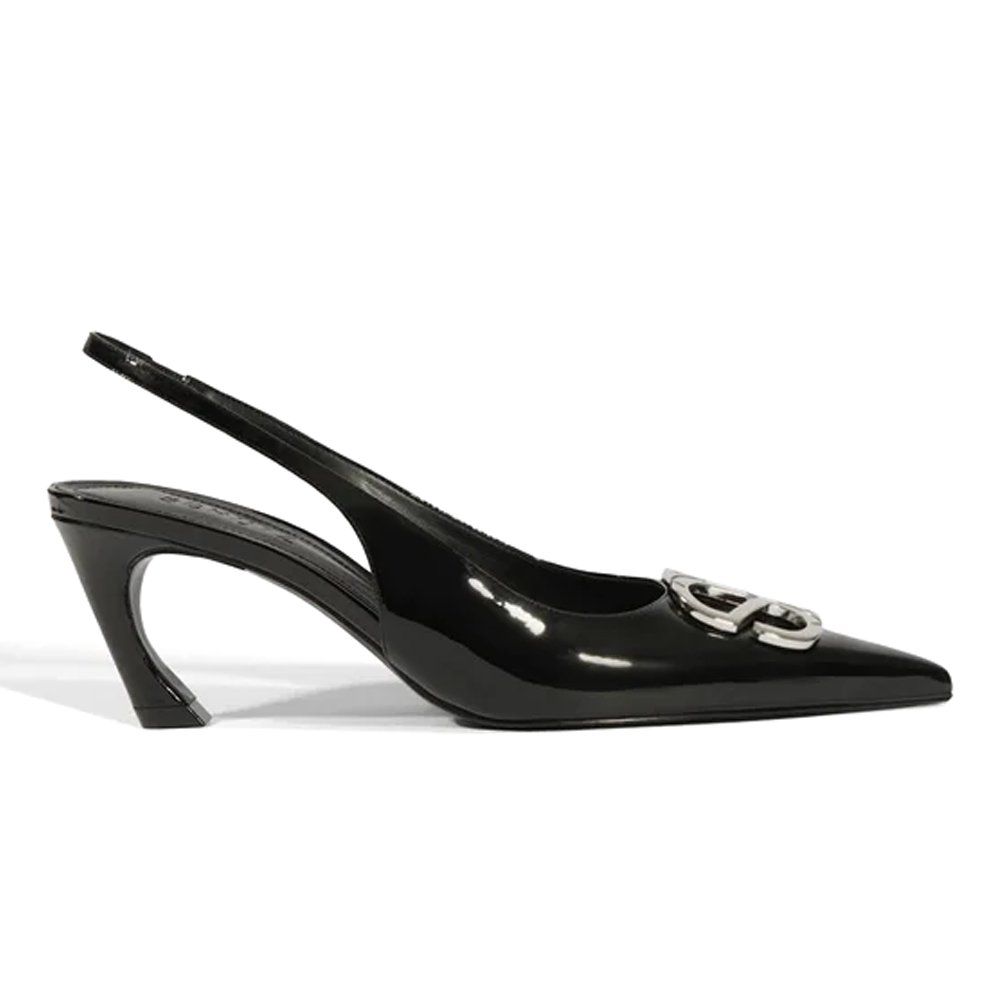 Scarpin Schutz Slingback Couro Preto