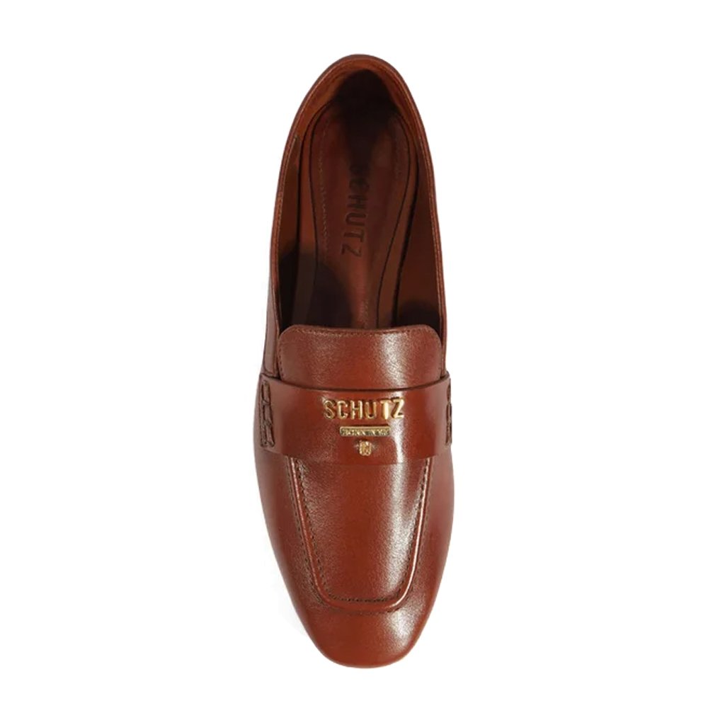 Mocassim Schutz Flat Shop Couro Marrom Marrom 3