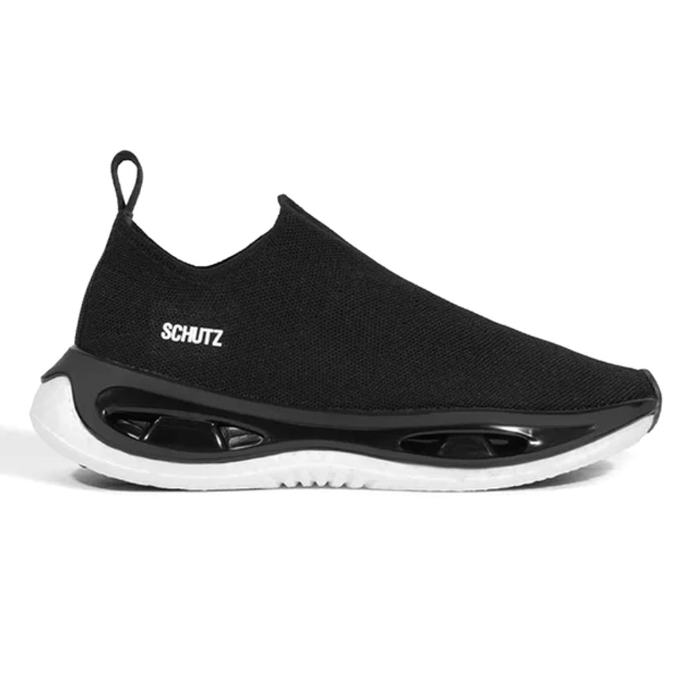 Tênis Schutz Slip On Knit Tecido Preto Preto 1