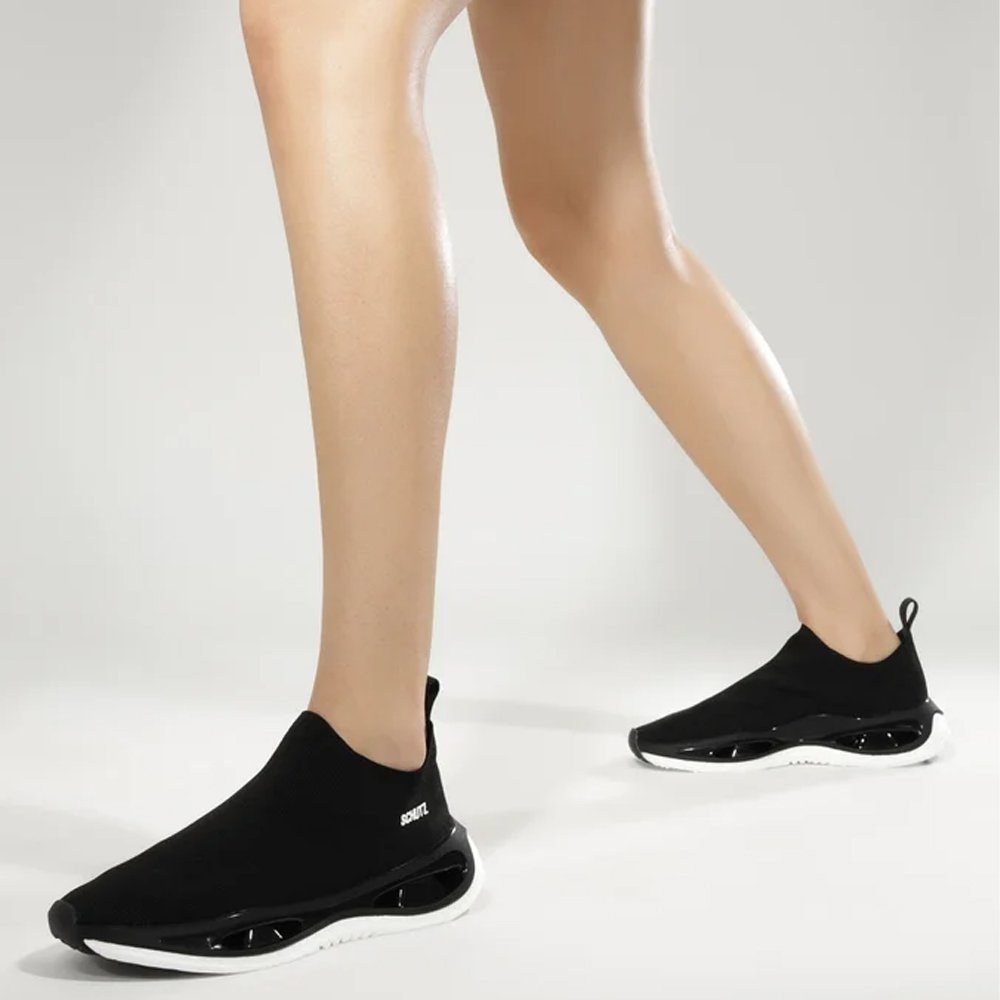 Tênis Schutz Slip On Knit Tecido Preto Preto 2