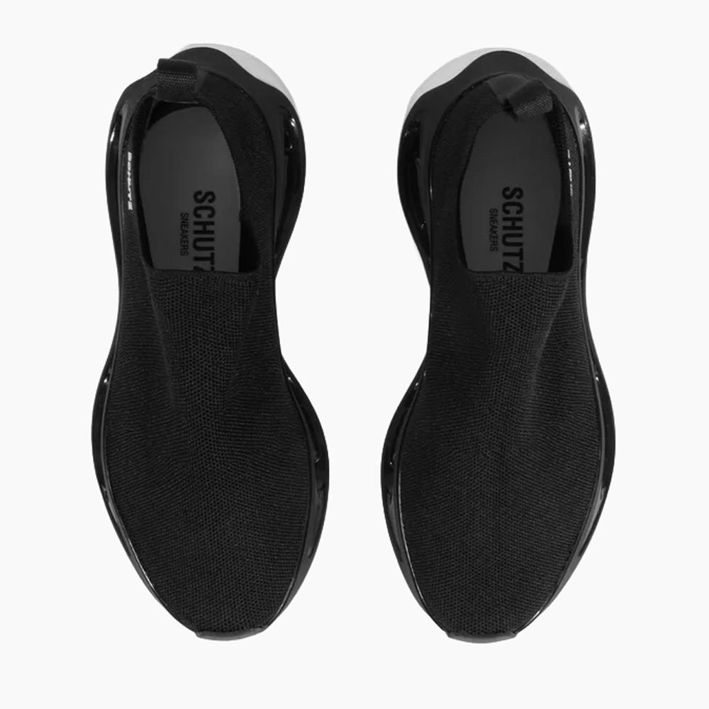 Tênis Schutz Slip On Knit Tecido Preto Preto 3